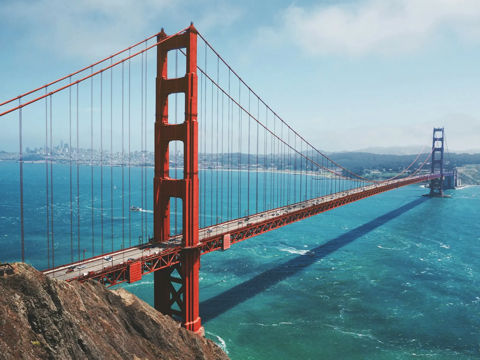 Golden Gate Bridge with San Francisco in the background